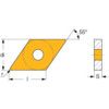 DNMG 110404-F3P, Turning Insert, Grade IC8150, Carbide, 55deg Rhombic thumbnail-1