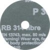 RB314X, Fibre Disc, 100 x 16mm, Star Shaped Hole, P36, Aluminium Oxide thumbnail-1