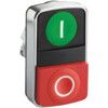 Push Button, Double Heads Only, "I/O", Flush Green/Projecting Red thumbnail-0