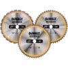 DT1964-QZ Construction Circular Saw Blade for use with Stationary Machines (1 x 24T 1 x 48T 1 x 60T) thumbnail-0