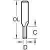 3/41X1/2TC, Router Cutter, 12.7mm Shank, 8mm, Tungsten Carbide thumbnail-1