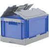 FOLDING BOX BLUE - 600X400X285 - WITH LID thumbnail-0