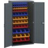 CUBIO CUPBOARD LOUVRE 60 BINS WxDxH: 1050x650x2000mm ALL DARK GREY thumbnail-0