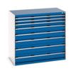 CUBIO CABINET 8 DRAWERS HD WxDxH:1300x750x1200mm BLUE thumbnail-0