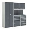 CUBIO WORKSHOP STORAGE KIT LINO TOP 2100mm LONG GREY/DARK GREY thumbnail-0