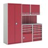 CUBIO WORKSHOP STORAGE KIT LINO TOP 2100mm LONG GREY/RED thumbnail-0