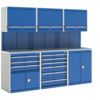 CUBIO WORKSHOP STORAGE KIT LINO TOP 2400mm LONG GREY/BLUE thumbnail-0