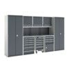 CUBIO WORKSHOP STORAGE KIT LINO TOP 3550mm LONG GREY/DARK GREY thumbnail-0