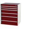 CUBIO CABINET WITH 6 DRAWERS 800X525X900H RAL7035/3004 thumbnail-0