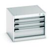 CUBIO CABINET WITH 3 DRAWERS 525X525X400H RAL7035 thumbnail-0