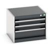 CUBIO CABINET WITH 3 DRAWERS 525X525X400H RAL7035/7016 thumbnail-0