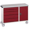 MAINTENANCE TROLLEY 5 DRAWER LINO TOP GREY/RED thumbnail-0