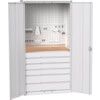 VERSO KITTED CUPBOARD WITH 6 DRAWERS LIGHT GREY thumbnail-0