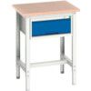 Verso Height Adjustable Bench 700x600x780 MPX Worktop - Light Grey/Blue thumbnail-0