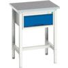 Verso Height Adjustable Bench 700x600x780 Lino Worktop - Light Grey/Blue thumbnail-0