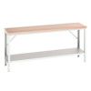 Verso Height Adjustable Bench 2000 x 600 x 780mm - Light Grey thumbnail-0