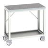 Verso Mobile Bench 1000x600x930mm Lino Worktop - Light Grey thumbnail-0