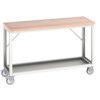 Verso Mobile Bench 1500x600x930mm MPX Worktop - Light Grey thumbnail-0