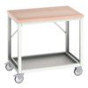 Verso Mobile Bench 1000x800x930mm MPX Worktop - Light Grey thumbnail-0