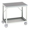 Verso Mobile Bench 1000x800x930mm Lino Worktop - Light Grey thumbnail-0