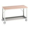 Verso Mobile Bench 1500x800x930mm MPX Worktop - Light Grey thumbnail-0