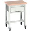 Verso 700 x 600 x 930mm Mobile Workstation and Drawer - Light Grey thumbnail-0