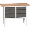 Verso Height Adjustable Storage Bench 1250x600x830-930mm - Light/Anthracite Grey thumbnail-0