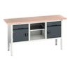 Verso Height Adjustable Storage Bench 1750x600x830-930mm - Light/Anthracite Grey thumbnail-0