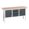 Verso Height Adjustable Storage Bench 1750x600x830-930mm - Light/Anthracite Grey thumbnail-0