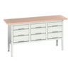 Verso Height Adjustable Storage Bench 1750x600x830-930mm - Light Grey thumbnail-0