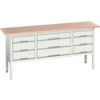 Verso Height Adjustable Storage Bench 2000x600x830-930mm - Light Grey thumbnail-0