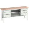 Verso Height Adjustable Storage Bench 2000x600x830-930mm - Light Grey thumbnail-0