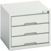 Verso Drawer Cabinet, 3 Drawers, Light Grey, 450 x 525 x 550mm thumbnail-0