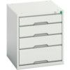 Verso Drawer Cabinet, 4 Drawers, Light Grey, 600 x 525 x 550mm thumbnail-0