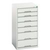 Verso Drawer Cabinet, 7 Drawers, Light Grey, 1000 x 525 x 550mm thumbnail-0