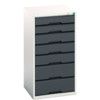 Verso Drawer Cabinet, 7 Drawers, Anthracite Grey/Light Grey, 1000 x 525 x 550mm thumbnail-0