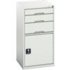 Verso Combination Cupboard 525x550x1000mm 3x Drawers - Light Grey thumbnail-0