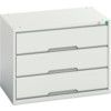 Verso Drawer Cabinet, 3 Drawers, Light Grey, 600 x 800 x 550mm thumbnail-0