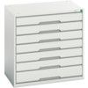 Verso Drawer Cabinet 800x550x800mm 7x Drawers - Light Grey thumbnail-0