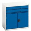 Verso Combination Cupboard/Drawer, 2 Doors, Blue/Grey, 800 x 800 x 550mm thumbnail-0