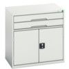 Verso Combination Cupboard 800x550x800mm 2x Drawers - Light Grey thumbnail-0