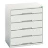 Verso Drawer Cabinet, 5 Drawers, Light Grey, 900 x 800 x 550mm thumbnail-0