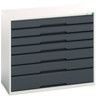 Verso Drawer Cabinet, 7 Drawers, Anthracite Grey/Light Grey, 900 x 1050 x 550mm thumbnail-0