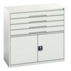 Verso Combination Cupboard 1050x550x1000mm 4x Drawers - Light Grey thumbnail-0