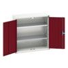 Verso Wall Cabinet, 2 Doors,Grey/Red, 800 x 800 x 350mm thumbnail-0