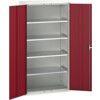 Verso Storage Cabinet, 2 Doors, Red, 2000 x 1050 x 550mm thumbnail-0