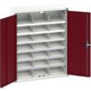 VERSO CUPBOARD 800x350x1000mm 21 COMPARTMENTS-LIGHT GREY/RED thumbnail-0