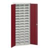 VERSO CUPBOARD 800x350x2000mm 45 COMPARTMENTS-LIGHT GREY/RED thumbnail-0