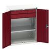 Verso Kitted Cupboard, 2 Doors, Red, 1000 x 800 x 550mm thumbnail-0