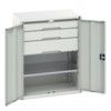 Verso Kitted Cupboard, 2 Doors, Light Grey, 1000 x 800 x 550mm thumbnail-0